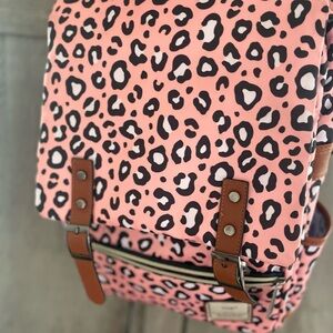 Leopard Print Pink Backpack